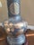 Vintage Pewter & Brass Asian Chinoiserie Jar Lamp For Sale - Image 9 of 11