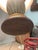 Ceramic Vintage Swirl Ribbed Crackle Glaze Table Lamp With Dark Wooden Base & Custom Dark Brown Shade For Sale - Image 7 of 8