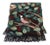 Arts and Crafts Style "Tree of Birds" in Espresso Jacquard Woven Throw Blanket For Sale