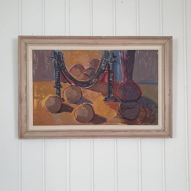 1950s Herbert, Still Life, 1953, Oil on Panel For Sale - Image 5 of 18