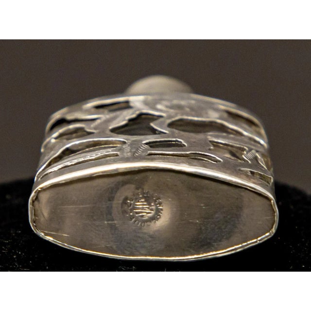 Early 20th Century Sterling Silver Over Glass Perfume Bottle For Sale In Nashville - Image 6 of 9