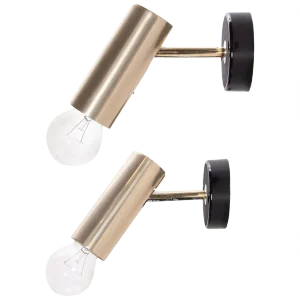 Minimalist Adjustable Spotlight Wall Sconces in Brass from RZB, Germany, 1960s, Set of 2