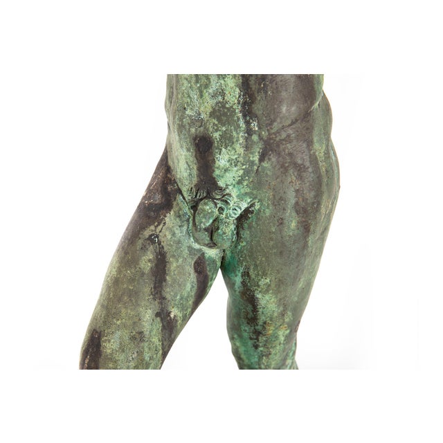 Italian Grand Tour Bronze Sculpture “Dancing Faun of Pompeii” After Antique For Sale - Image 9 of 18