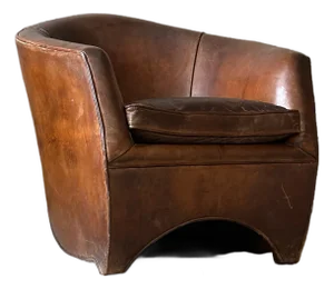 Bart Van Bekhoven 'Cocoon' Leather Lounge Chair