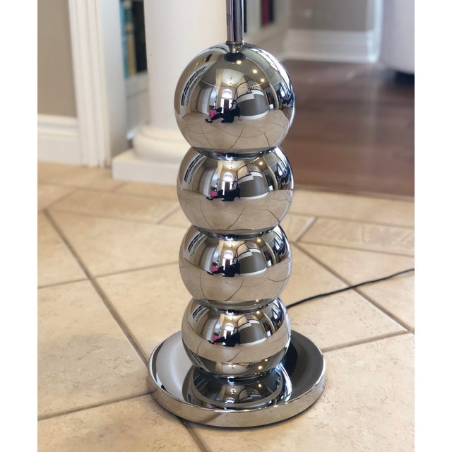 1970s George Kovacs Stacked Chrome Ball Floor Lamp With ...