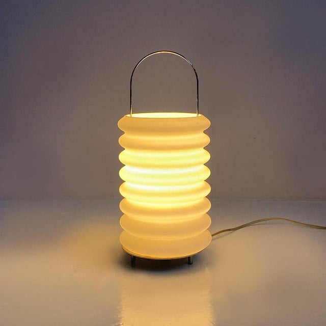 Italian Modern Murano Glass Lantern Table Lamp by Paola Navone Antonangeli, 2000s For Sale - Image 11 of 13