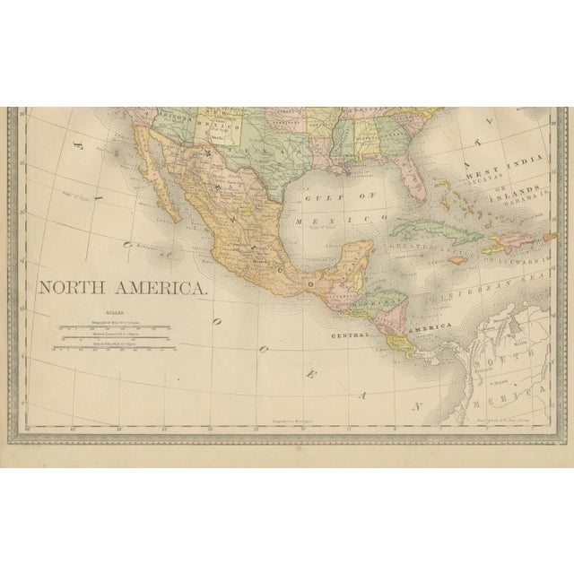 Paper Antique Railroad Map, 1888 For Sale - Image 7 of 10