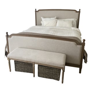 Restoration Hardware King French Bed Frame & Bench For Sale