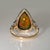 Metal 7.5Ct Black Opal Ring With Natural Diamond Accents: Solid 14k Gold, Size 6.75 For Sale - Image 7 of 8