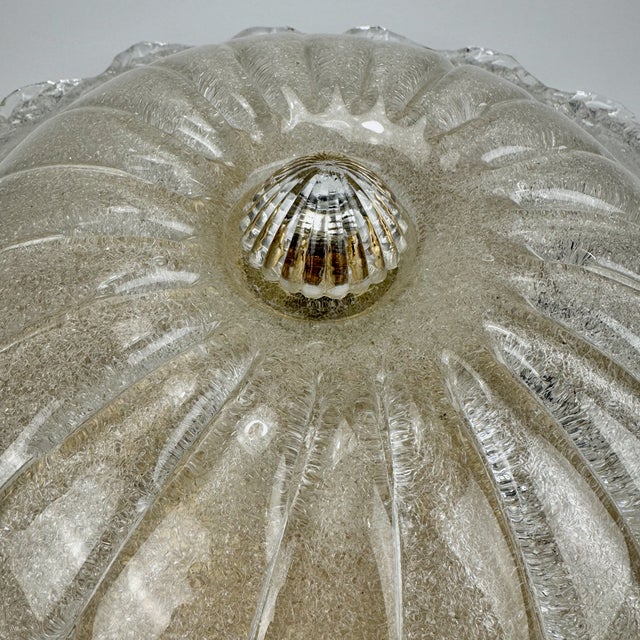 Gold Large Vintage Murano Glass Flush Mount, 1990s For Sale - Image 8 of 10