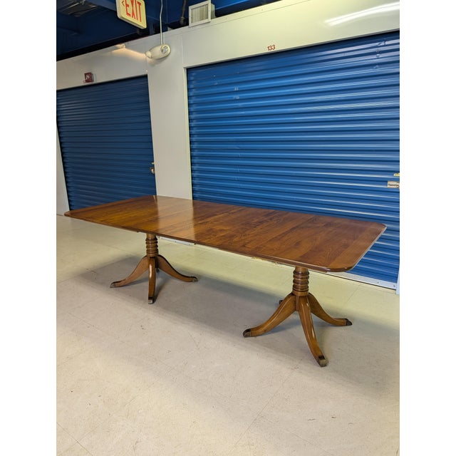 Midcentury L. & j.g. Stickley "Cherry Valley" Duncan Phyfe Dining Table For Sale - Image 9 of 14