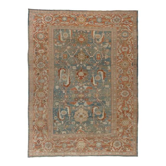 Antique Sultanabad Mahal Persian Carpet For Sale