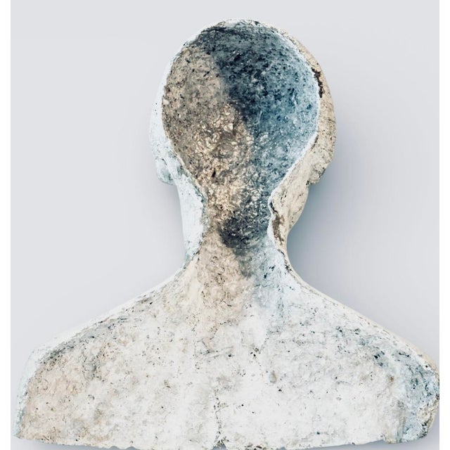 Metal Antique French Zinc Bust Sculpture, Continental Cast Metal Figure, Unsigned, Circa Early 20th Century, 24" X 24" For Sale - Image 7 of 9