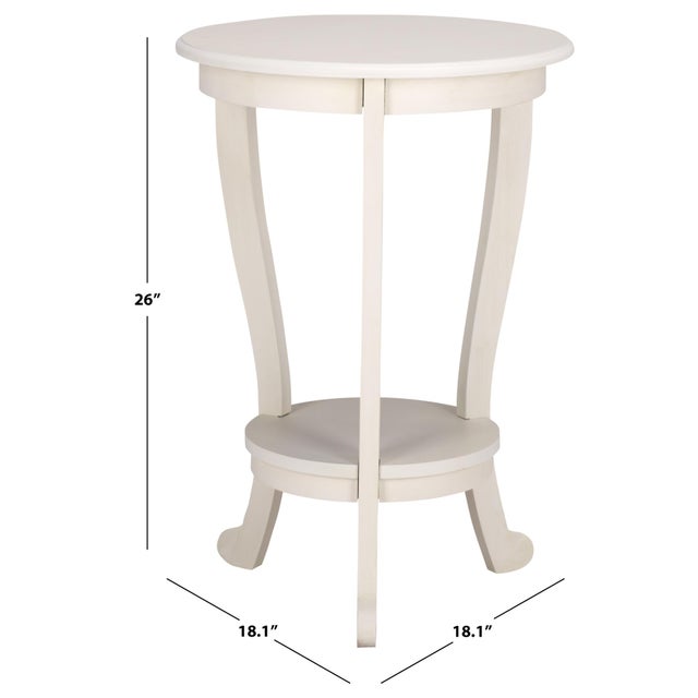Contemporary Mary Pedestal Table in Ivory For Sale - Image 3 of 8
