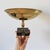 Hollywood Regency Vintage Brass Bowl on a Italian Fine Marble Pedestal Base. For Sale - Image 3 of 8