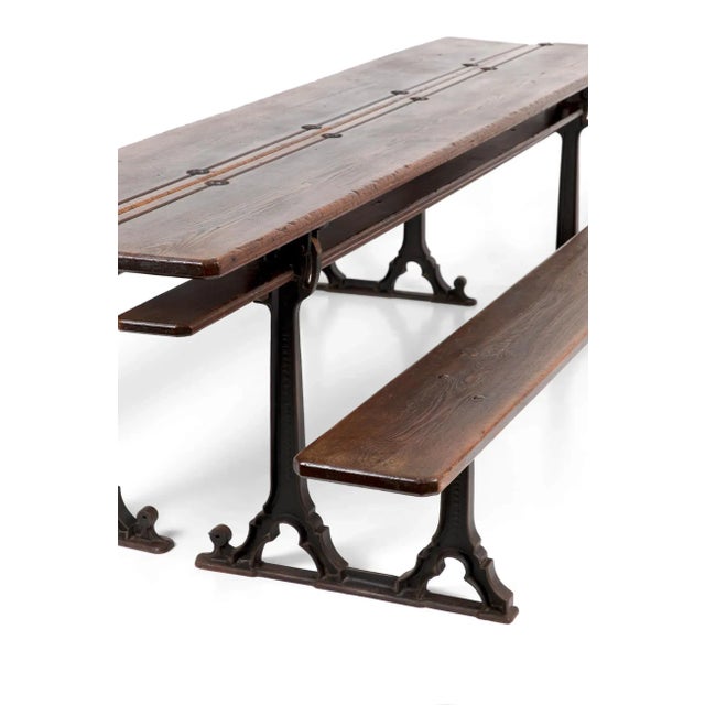 A wonderful pair of victorian gothic metamorphic chapel benches or school benches. This particular pair had been in situ...