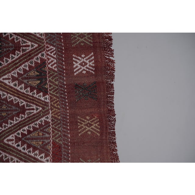 Vintage Turkish Jajim Rug 4'8'' X 7'1'' For Sale - Image 10 of 10