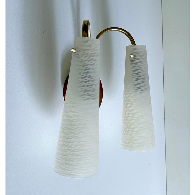 Vintage Glass Wall Light from Hillebrand, 1950s For Sale - Image 15 of 18