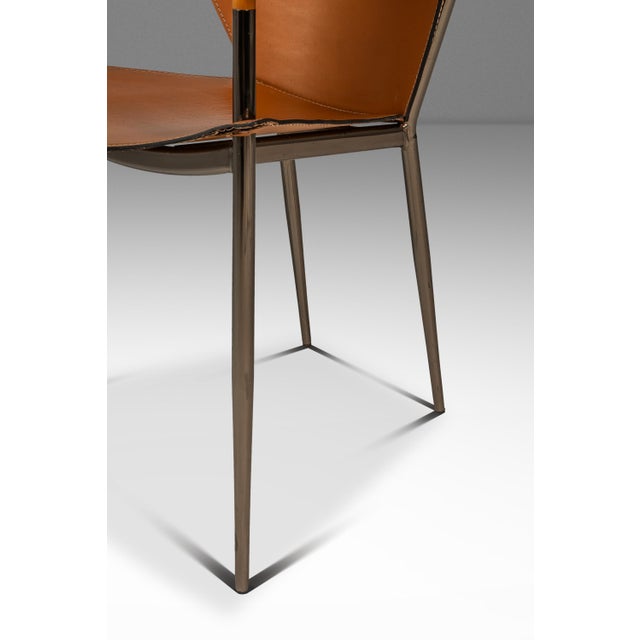 Talian Postmodern Modernist "Jocauro" Armchair by Arrben in Original Patinaed Leather, Italy, C. 1990s For Sale - Image 12 of 18
