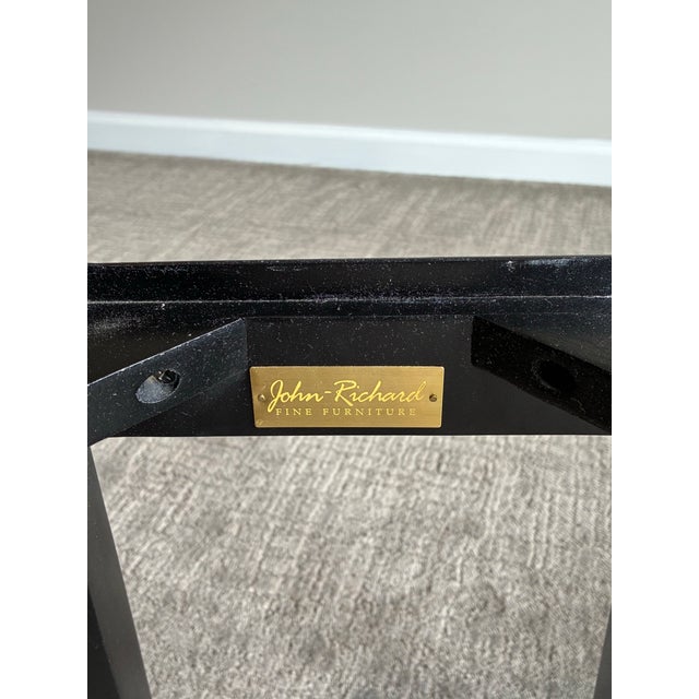Late 20th Century Pair of John-Richard Ebonized Storage End Tables With Brass Hardware For Sale - Image 10 of 11