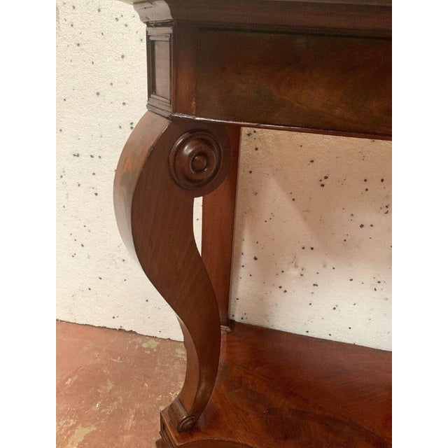 Louis Philippe Console in Mahogany and Veneer, 19th Century For Sale - Image 12 of 15