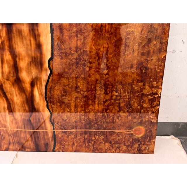 Palomas Painted Glass Panel Wall Art For Sale - Image 10 of 12