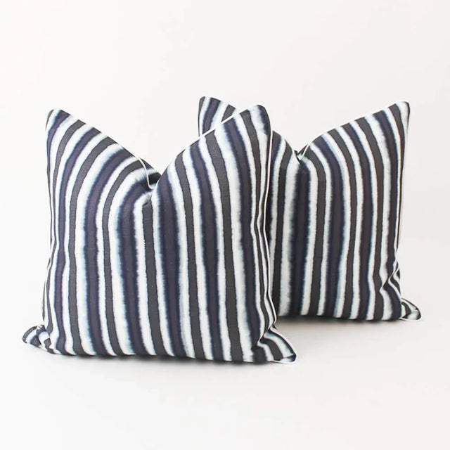 Blue Baxter Ombre Pillow Covers, a Pair For Sale In Atlanta - Image 6 of 8