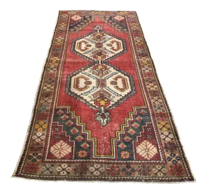 Turkish Oushak Oversized Hand Knotted Floor Rug - 4′1″ × 8′10″