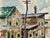 Rustic Henry Emil Salloch Original Watercolor on Paper Urban Tenement Houses With Wooden Telephone Pole, 1945. For Sale - Image 3 of 6
