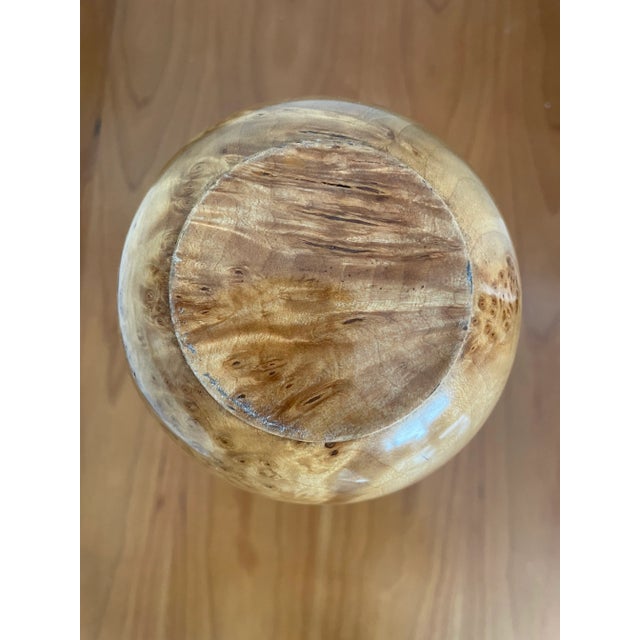 Contemporary 1990s Tall Turned Wooden Vase For Sale - Image 3 of 3