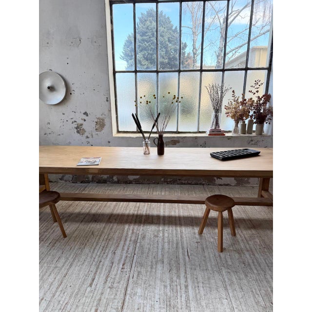 Oak Farmhouse Table, 1950s For Sale - Image 15 of 18