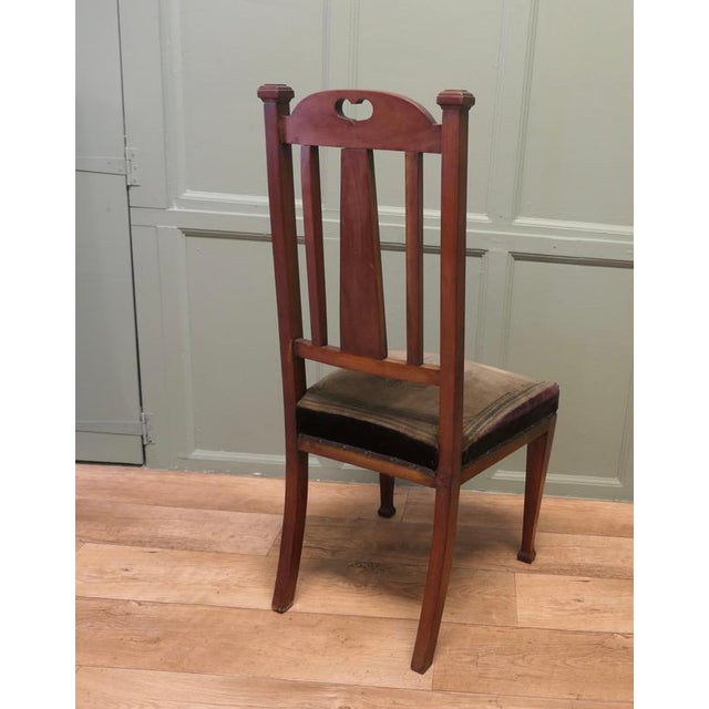 19th Century Antiqu Arts and Crafts Golden Oak Dining Chairs, 1880, Set of 6 For Sale - Image 5 of 8
