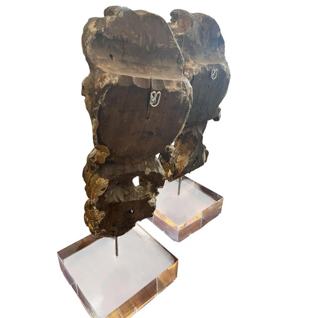 Mounted Architectural Carvings - A Pair For Sale - Image 4 of 4