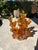 Abstract Mid Century Amber Hand-Blown Art Glass Abstract Sculpture For Sale - Image 3 of 8