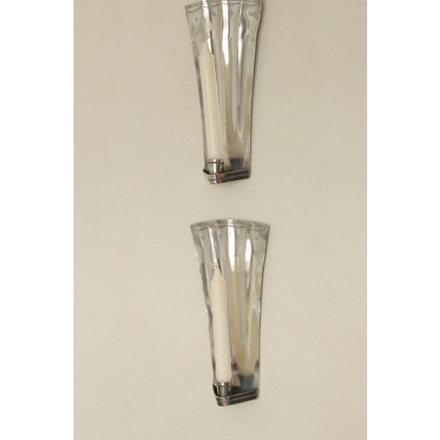Swedish Pewter Sconces by Tage Fong-Stedt, 1925, Set of 2 For Sale - Image 9 of 14