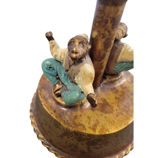 Vintage Chelsea House Palm Tree Monkey Tortoiseshell Table Lamp For Sale In West Palm - Image 6 of 7
