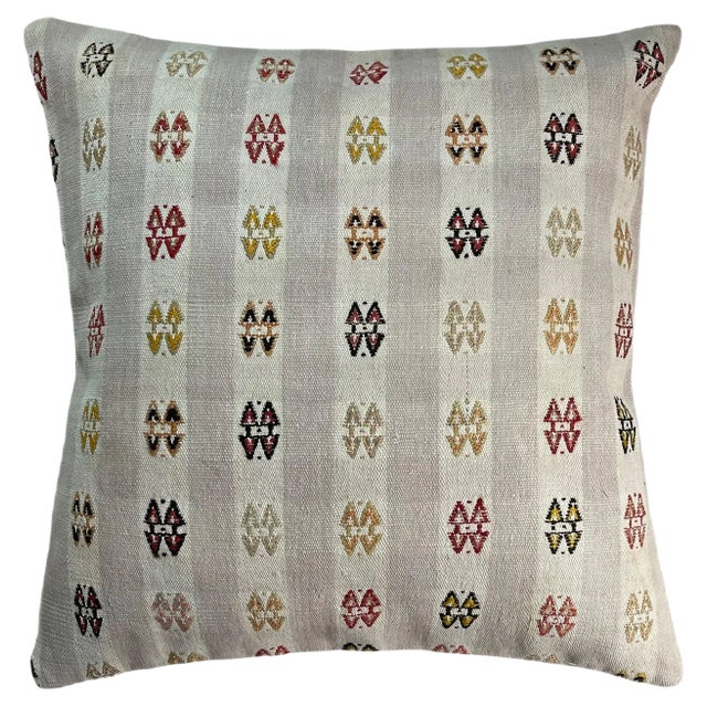 Turkish Kilim Rug Cushion Cover for Meditation Bench For Sale