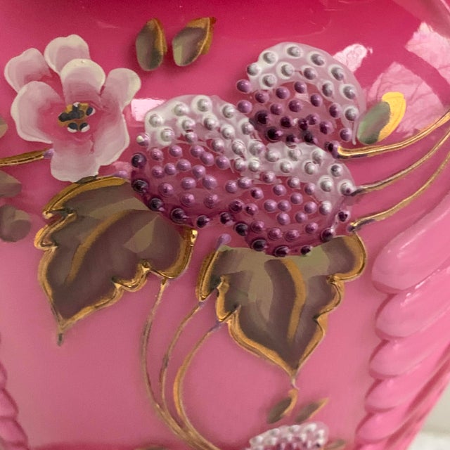 Fenton "Berries of Wild Rose" Art Glass Vase Limited Edition For Sale - Image 10 of 14