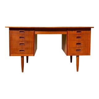 Mid 20th Century Mid-Century Modern Teak Lockable Writing Desk For Sale
