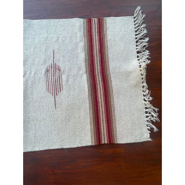 1980s Vintage New Mexico Large Beige 1930's Chimayo Weaving For Sale - Image 5 of 6