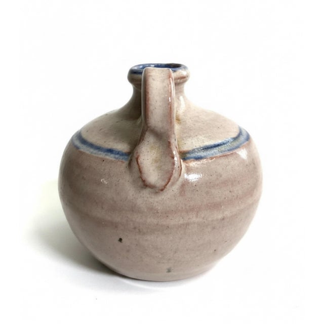 Mid 20th Century Vintage Joe Owen Seagrove North Carolina Signed Miniature Pottery Jug For Sale - Image 5 of 8