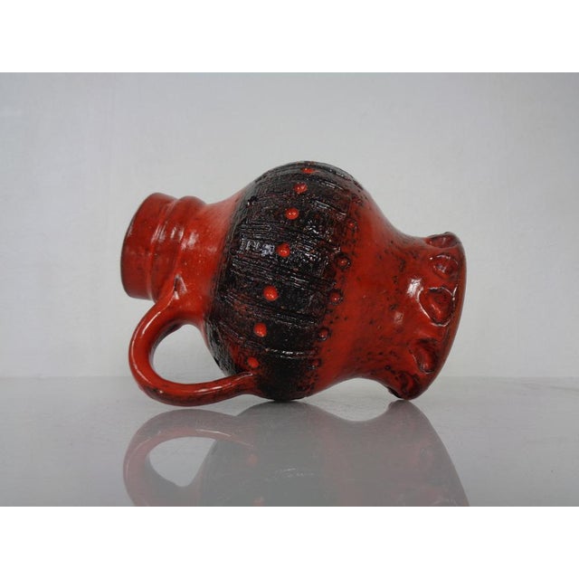 Black Red & Black Sawa Ceramic Vase, Germany, 1960s For Sale - Image 8 of 18