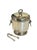 Sheffield Silver Co. Vintage the Sheffield Silver Co. Silver-Plated Ice Bucket With Lion Head Handles, Milk Glass Liner & Ornate Ice Tongs | Hollywood Regency Barware For Sale - Image 4 of 15