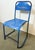 Blue Set of Industrial Blue Iron Chairs, 1950s For Sale - Image 8 of 18
