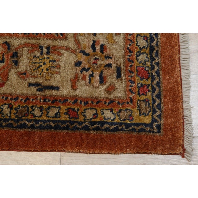 Chinese Rustic Coral Tribal Allover Turkish Oushak Design Room Size Mohair Rug Carpet For Sale - Image 3 of 8