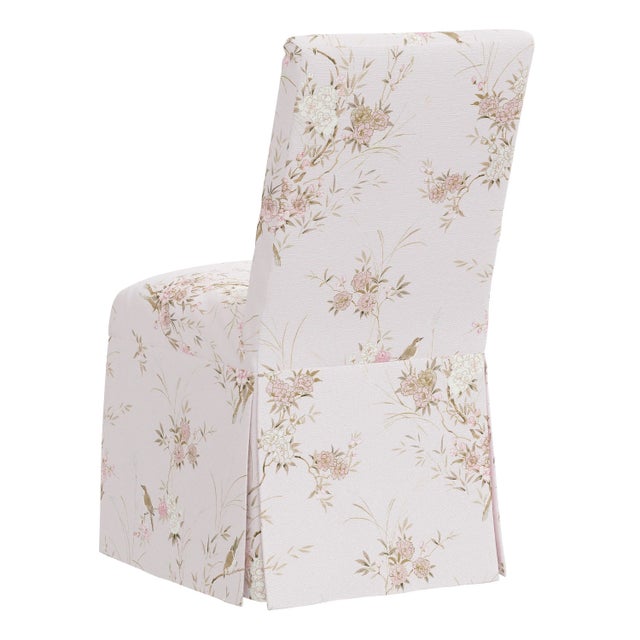 Cloth & Company Rachel Ashwell x Cloth & Co Slipcover Dining Chair in Pink Bird Chinoiserie For Sale - Image 4 of 7