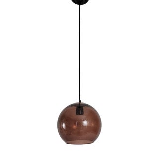 Bubbled Glass Pendant Light, 1980 For Sale