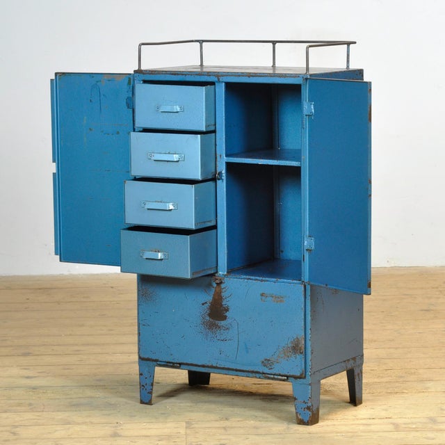 1970s Industrial 4-Drawer Cabinet, 1970s For Sale - Image 5 of 14