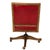 Pair of 1980s Baker Furniture Rolling Executive Chairs in Carved Wood & Burgundy Vinyl Upholstery For Sale - Image 9 of 18