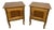 Vintage Louis French Oak Nightstands, Set of 2 For Sale